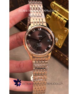 Omega De-Ville Rose Gold Brown Roman Dial 41MM Super Clone Watch 