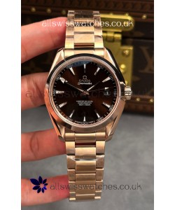 Omega De-Ville Rose Gold Brown Dial 41MM Super Clone Watch 