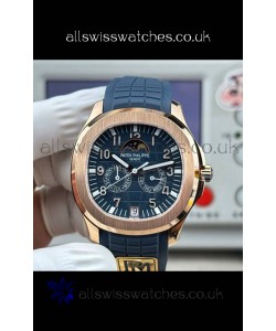 Patek Philippe Aquanaut 5261 Rose Gold Blue Dial Swiss Replica Watch