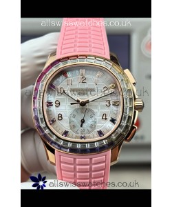 Patek Philippe Aquanaut 7968 Rose Gold Pink Strap Super Clone Watch 