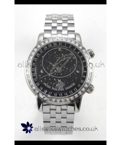 Patek Philippe Grand Complications 6102 Black Dial Steel Strap Super Clone Watch 