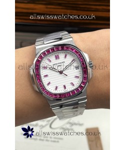 Patek Philippe Nautilus 5723 White Dial Green Rubies Super Clone Watch 