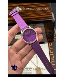 Patek Philippe Calatrava 4997 Rose Gold Purple Dial Super Clone Watch 