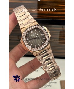 Patek Philippe Nautilus 5723 Grey Dial Rose Gold Super Clone Watch 
