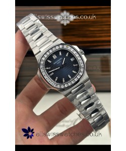Patek Philippe Nautilus 5723 Blue Dial White Sapphires Super Clone Watch 
