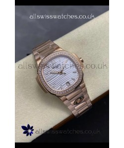Patek Philippe Nautilus 7118 35MM Rose Gold Steel Dial Super Clone Watch 