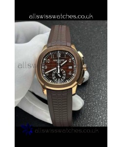 Patek Philippe Aquanaut 5968 Rose Gold Case Brown Dial Super Clone Watch 