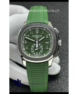 Patek Philippe Aquanaut 5968 Steel Case Green Dial Super Clone Watch 