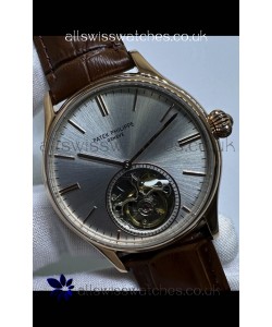 Patek Philippe Japanese Tourbillon Rose Gold Grey Dial Japanese Replica Watch 