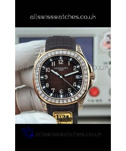 Patek Philippe Aquanaut 5167 Brown Dial Diamonds Bezel Super Clone Watch 