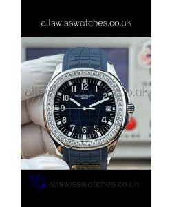Patek Philippe Aquanaut 5167 Blue Dial/Strap Diamonds Bezel Super Clone Watch 