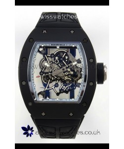 Richard Mille RM055 FREE SPRUNG MVMNT Black Ceramic Grey Inner Bezel Super Clone Watch 