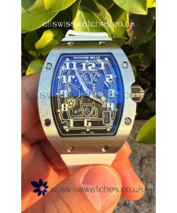 Richard Mille RM67-01 Titanium Extra-Flat White Strap Super Clone Watch 