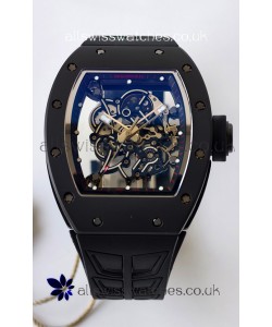 Richard Mille RM055 FREE SPRUNG MVMNT Black Ceramic Black Inner Bezel Super Clone Watch 
