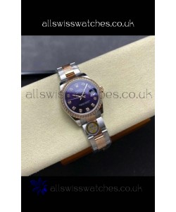 Rolex Super Clone Datejust 31MM Blue Dial Rose Gold Oyster Super Clone Watch 