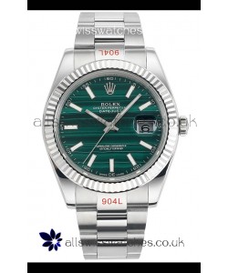 Rolex Datejust Cal.3235 Movement Green Striped Dial 41MM Super Clone Watch 