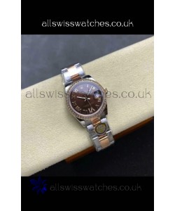 Rolex Super Clone Datejust 31MM Brown Dial Rose Gold Oyster Super Clone Watch 