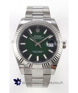 Rolex Datejust 126234 Ombre Green Dial Oyster FREE SPRUNG MVMT Super Clone Watch 41MM