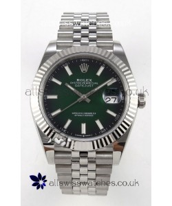 Rolex Datejust 126234 Ombre Green Dial Jubilee FREE SPRUNG MVMT Super Clone Watch 41MM