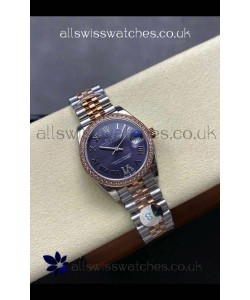 Rolex Super Clone Datejust 31MM Purple Dial Rose Gold Super Clone Watch 