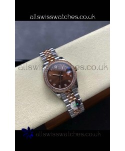 Rolex Super Clone Datejust 31MM Brown Dial Rose Gold Super Clone Watch 