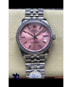 Rolex Super Clone Datejust 31MM Pink Dial Steel Case Super Clone Watch 