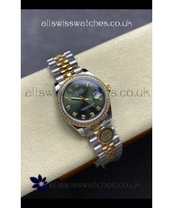 Rolex Super Clone Datejust 31MM Green Dial Yellow Gold Super Clone Watch 