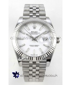 Datejust Super Clone 126334 White Dial 41MM FREE SPRUNG MVMNT 3235 Watch 