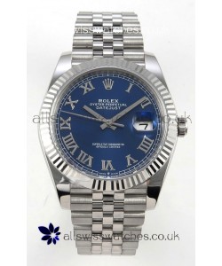 Datejust Super Clone 126334 Blue Roman Dial 41MM FREE SPRUNG MVMNT 3235 Watch 