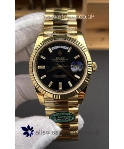 Rolex Day Date 228238 Yellow Gold Black Crystal Dial Super Clone Watch 