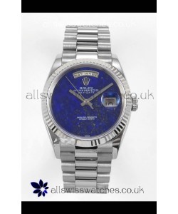 Rolex Day Date Stainless Steel Blue Lapis Dial 36MM Swiss Replica Watch 