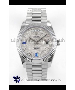Rolex Day Date Diamonds Dial 40MM Super Clone Watch 