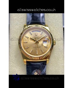 Rolex Day Date 128238 Yellow Gold in Gold Crystal Dial Super Clone Watch 