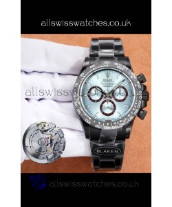 Rolex Daytona Blaken 4131 Movement ICE Blue Dial Super Clone Watch 