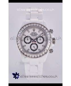 Rolex Daytona AET White Ceramic White Dial 4130 Movment Super Clone Watch 