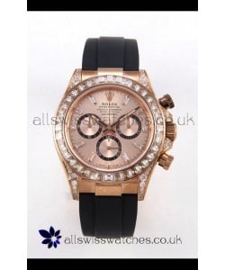 Rolex Daytona 126535 Rose Gold FREE SPRUNG MVMT Gold Dial Super Clone Watch 