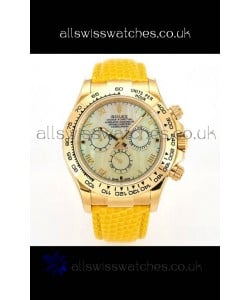 Rolex Daytona 116568 Yellow Gold 4801 Movement Yellow Dial Super Clone Watch 