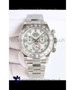 Rolex Daytona 116519 Stainless Steel White Pearl Dial Super Clone Watch 