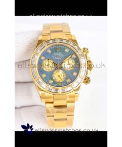 Rolex Daytona 116519 Yellow Gold Pearl Dial Super Clone Watch 