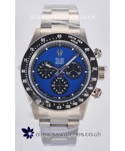 Rolex Daytona Paul Newman Blue Dial Custom Modded 4130 Mvnt Swiss Replica