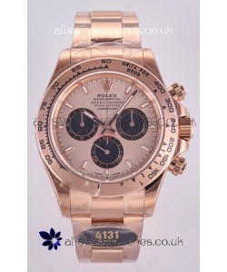 Rolex Daytona 126505 Rose Gold Dial Stick Markers FREE SPRUNG MVMT Super Clone Watch 