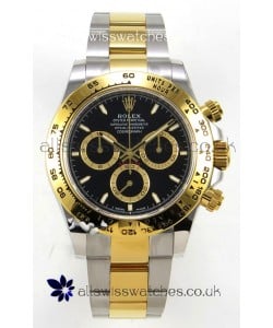 Rolex Daytona 126503 Two Tone Black Dial FREE SPRUNG MVMT Super Clone Watch 
