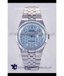 Rolex Land-Dweller 127336 Ice Blue Honeycomb Dial 40MM Super Clone Watch 