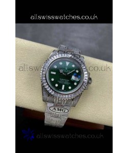 Rolex Submariner 116610 Iced Out Edition 19 Green Dial Swiss Replica Watch 