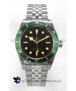 Tudor Black Bay 41 Black Dial Green Bezel Jubilee Super Clone Watch 