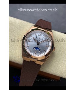Vacheron Constantin Overseas True Moon Phase Rose Gold Steel Dial Swiss Replica Watch 