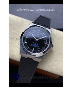 Vacheron Constantin Overseas True Moon Phase Steel Case Black Dial Swiss Replica Watch 