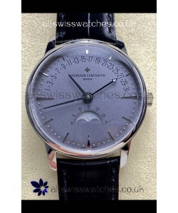 Vacheron Constantin Patrimony Moonphase Stainless Steel Grey Dial Swiss Replica Watch 