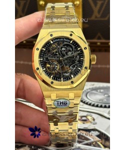 Audemars Piguet Royal Oak Super Clone Openworked Yellow Gold Watch