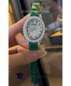 Chopard Super Clone L'Heure du Diamant Mossanites Stainless Steel Watch 34MM